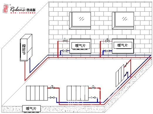 家用暖氣片獨立供暖安裝示意圖